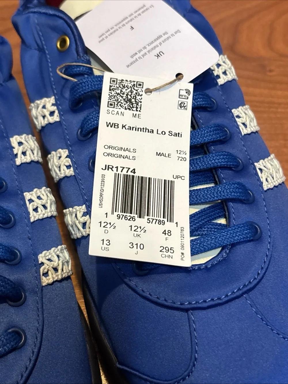 Wales Bonner X adidas Karintha Royal Blue JR1774 Casual Sneakers Men’s Sz 13 NEW